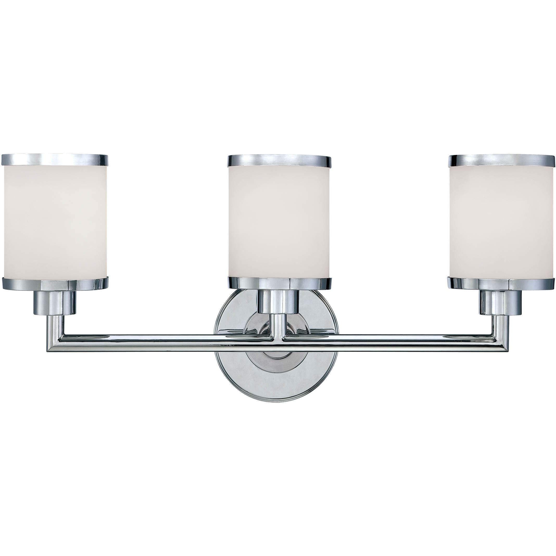 None 3 Light 23 inch Chrome Bathroom Vanity Light Wall Light